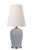 Traditional Thomas O'Brien by Visual Comfort Signature Opera 16" Table Lamp in Polar Blue Crackle with Linen Shade For Sale - Image 3 of 3
