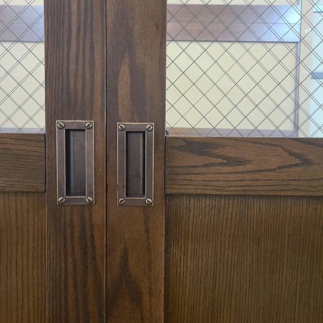 Contemporary Andre Originals-SoHo Grand Nyc Oak Closet Doors With Geometric Mirrored Glass - A Pair For Sale - Image 3 of 6