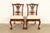 Baker Furniture Style Chippendale Carved Mahogany Side Chairs or Dining Chairs, Pair For Sale - Image 14 of 14