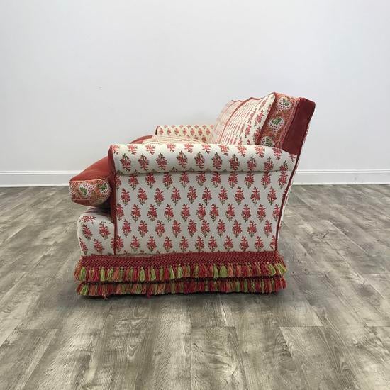 Kathy Ireland Bohemian Paisley Fabric Upholstered Sofa Chairish