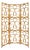 Rattan Three-Panel Folding Screen For Sale