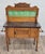 This is a beautiful antique Edwardian marble top washstand or dry sink, likely from the late 1800s or early 1900s. Wood...