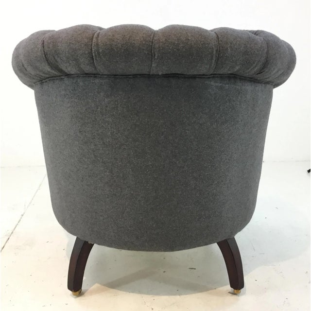 Regina Andrew Modern Tufted Gray Wool Tub Chair For Sale In Atlanta - Image 6 of 7