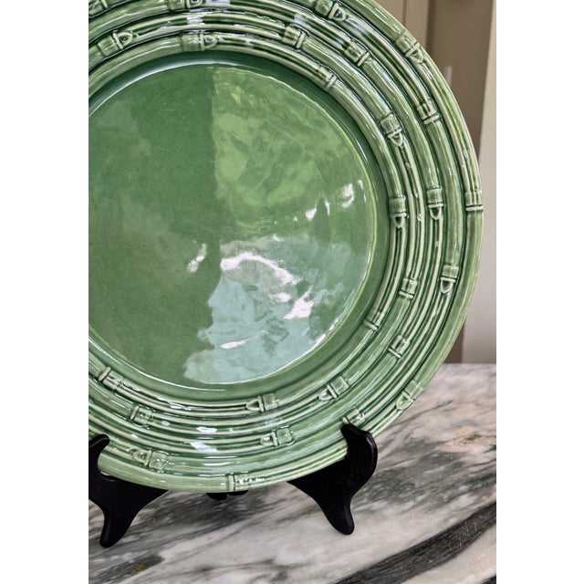 Late 20th Century Late 20th Century Made in Portugal Bordallo Pinheiro Attributed 13.25" Platter - Asparagus Motif For Sale - Image 5 of 11