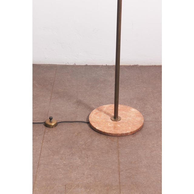 Mid-Century Brass and Marble Floor Lamp attributed to Ostuni for Oluce, 1950s For Sale - Image 12 of 13