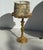 Gold Mid 19th Century Signed French Louis XV Style Boudoir Lamp With Fortuny Shade For Sale - Image 8 of 16