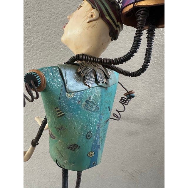 “Unicycle” – Laura Balombini Original Sculpture – Jesters Series (2005–2007) – Exhibition Piece For Sale In Dallas - Image 6 of 11