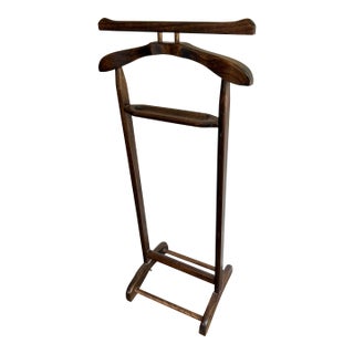 1970s Wooden Butler Hanger Rack For Sale