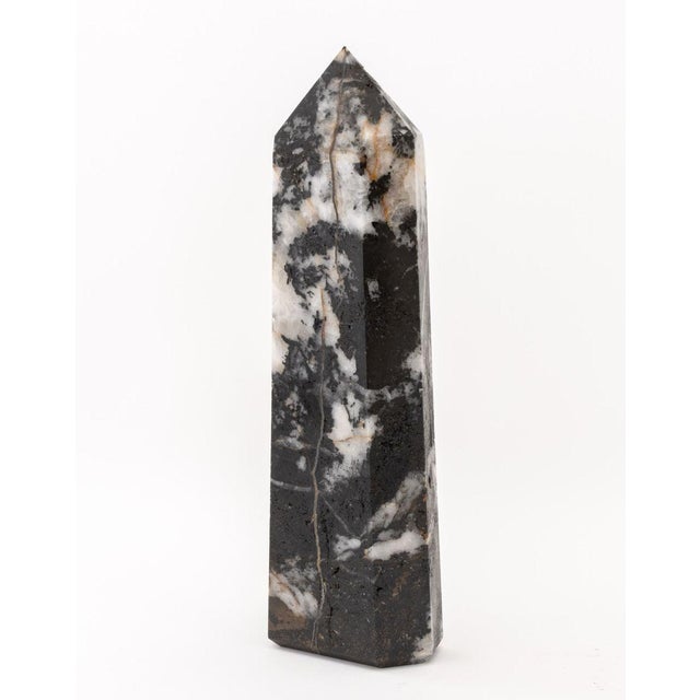 Zebra Jasper Crystal Tower Obelisk Specimen For Sale - Image 4 of 11