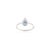 14k Gold 1ct Pear Shape Blue Sapphire Diamond Halo Art Deco Ring Size 4 For Sale - Image 9 of 15