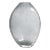 Hand Blown Murano Cloudy Vase in Grey With Bubbles Medium For Sale