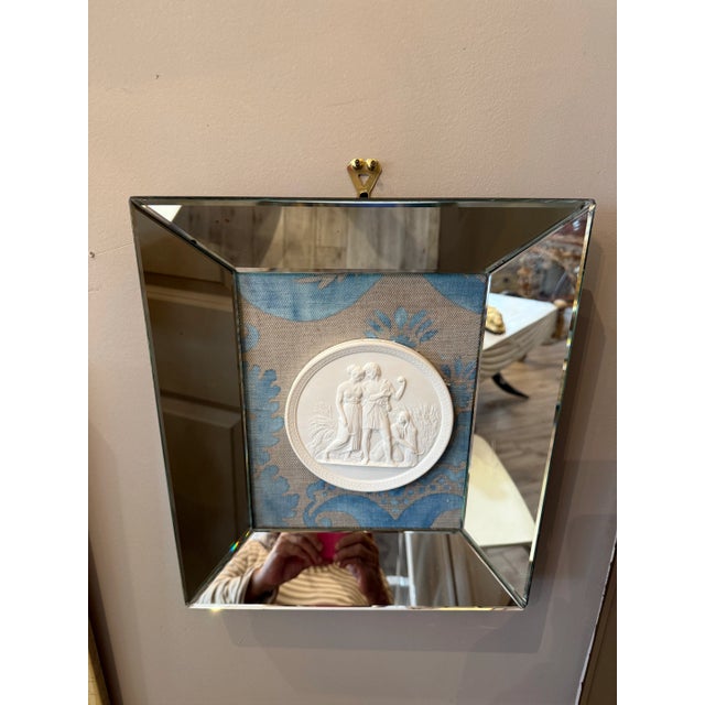 Vintage Neo Classic Characters Porcelain Plate Framed in Mirror For Sale In West Palm - Image 6 of 6