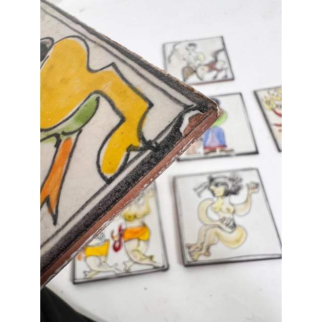 C.1960s Giovanni DeSimone Italian Tiles, After Picasso, Set - 11 For Sale - Image 11 of 12