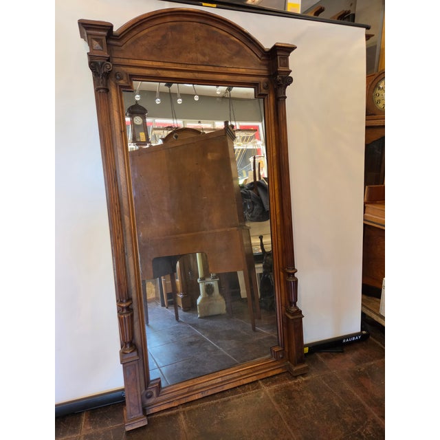 Victorian American Victorian Pier Mirror Walnut 1860s Very Tall For Sale - Image 3 of 7