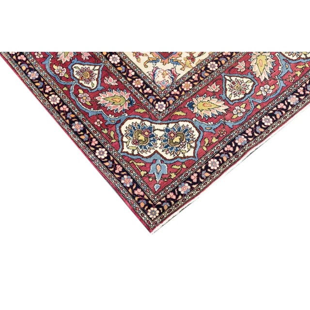 Textile Antique Tehran Rug 4'7'' x 7'3'' For Sale - Image 7 of 12