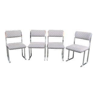Mid Century Chrome Chairs Set/4 For Sale
