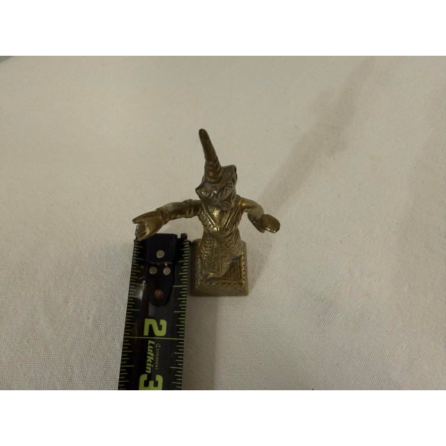 Brass 1960s Southeast Asian Brass Dancer Figurine | Thai / Cambodian Apsara Style- Female For Sale - Image 8 of 8