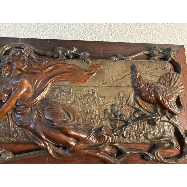 Art Nouveau Beautiful French Art Nouveau Wall Plaques For Sale - Image 3 of 7