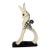 Vintage Mid-Century Modern Black-and-White Spotted Deer/Doe Ceramic Figurine Attributed to Royal Haeger For Sale