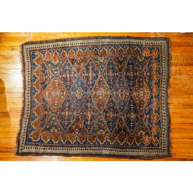 Early 20th Century Antique Handwoven Tribal Area Rug Primitive Geometric Pattern For Sale - Image 17 of 17