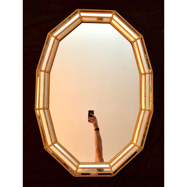 Vintage Mid Century Italian Hollywood Regency Gilt Gold Beaded