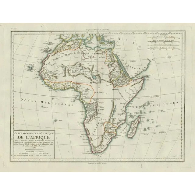 Antique Map of Africa with Mountain Ranges and Other Details For Sale - Image 3 of 6