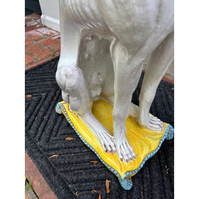 Italian Glazed Terra Cotta Whippet For Sale - Image 13 of 14