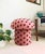 Modern Mushroom Ottoman in Wool Pink Dot - Large Dots For Sale - Image 3 of 13