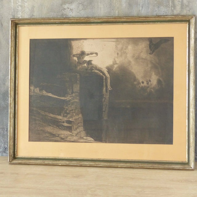 Antique Etching by Rudolf Jettnar for K & K Wien For Sale - Image 5 of 7