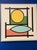 French Artist Patrice Bertin Geometric Composition Framed Oil on Canvas Signed and Dated For Sale In Miami - Image 6 of 7