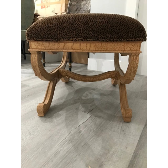 Contemporary Marseilles Crackle Bench by Casa Stradivari For Sale - Image 3 of 7