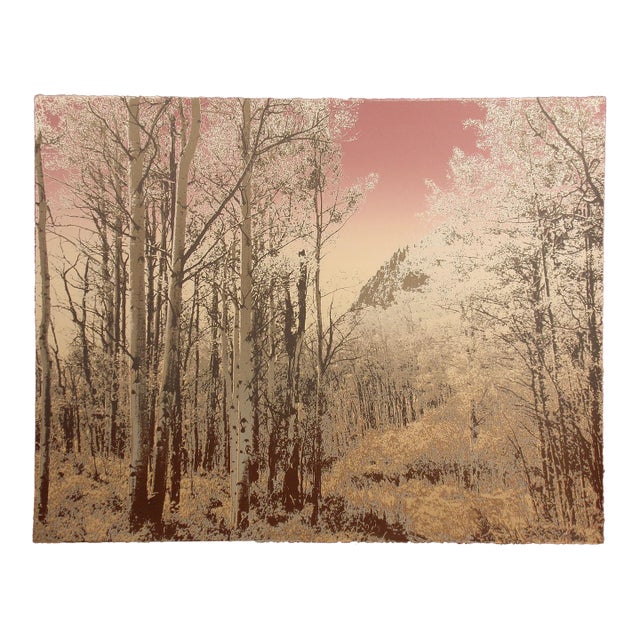 Ted Thomas "Silver Lining I" Hand Signed & Numbered Fine Art Serigraph of Trees For Sale