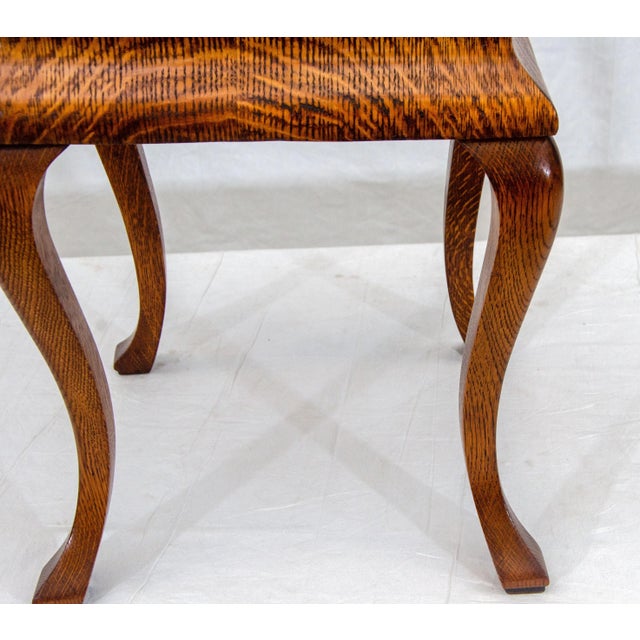 1900 - 1909 1900s Antique Small Oak Plant Stand or Side Table For Sale - Image 5 of 6