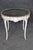1950s Pair French Louis XV Style Parcel Gilt Distressed Mirror Top End Tables For Sale - Image 5 of 11
