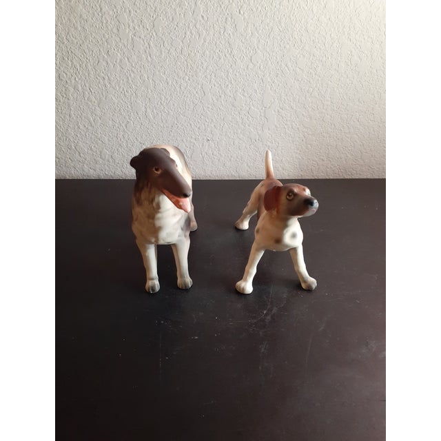 Figurative 1950s Made in Japan Bisque Pair of Terrier Figurines For Sale - Image 3 of 6