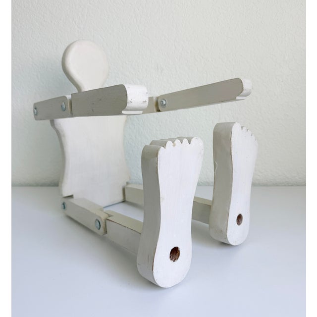 Articulating Painted Wood Mannequin Side Table, Late 20th Century For Sale - Image 12 of 12