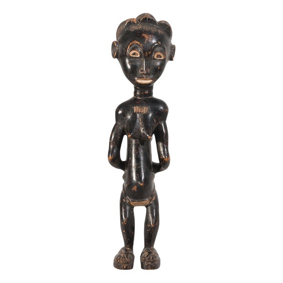 African Carved Wooden Figurine, Early 20th Century For Sale