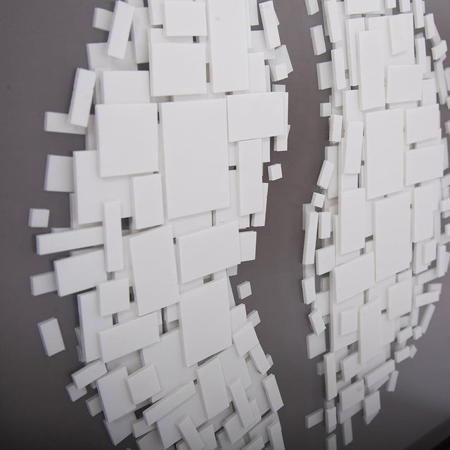 Kenneth Ludwig Chicago Abstract Paper Globe Shadowbox Art For Sale - Image 4 of 7