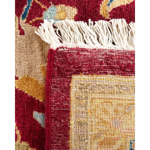 2000 - 2009 Mogul, One-of-a-Kind Hand-Knotted Area Rug in Red, 8' 0" x 10' 1" For Sale - Image 5 of 8