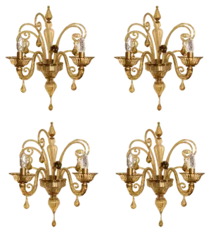 Venetian Sconces, 1940s, Set of 4
