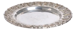 Hazorfim Sterling Silver Grapes Plate