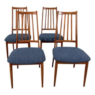 Danish Teak Mid Century Dining Chairs, Set of 4 For Sale