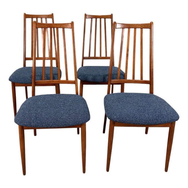 Danish Teak Mid Century Dining Chairs, Set of 4 For Sale