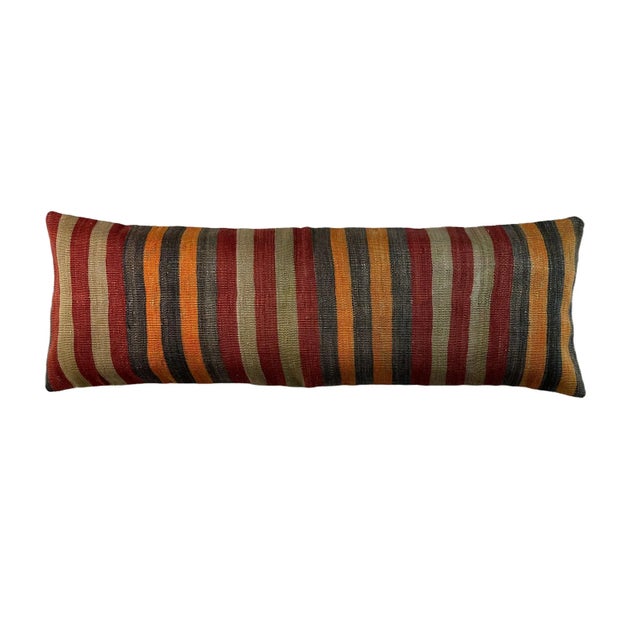 Black Vintage Turkish Kilim Cushion Cover For Sale - Image 8 of 11