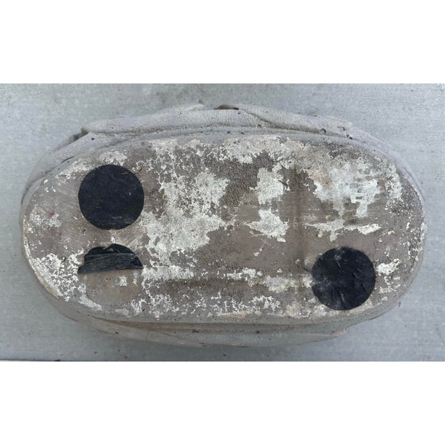 Vintage Italian Large Oval Gray Cast Stone Decorative Planter For Sale - Image 12 of 12