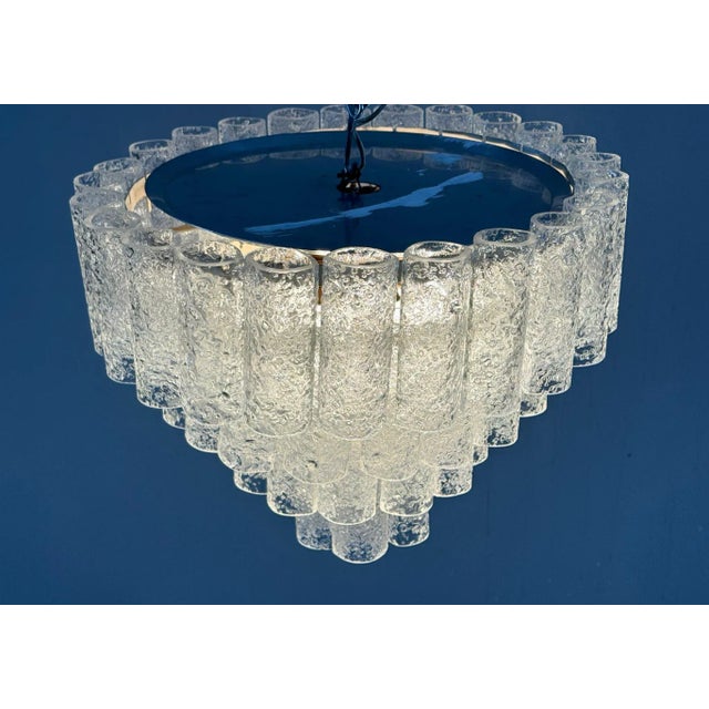 Metal Mid-Century Chandelier from Doria Leuchten, Germany, 1970s For Sale - Image 7 of 18