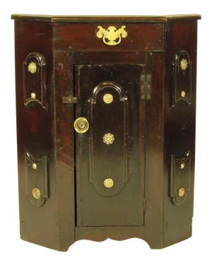 19th-C. American Corner Cabinet