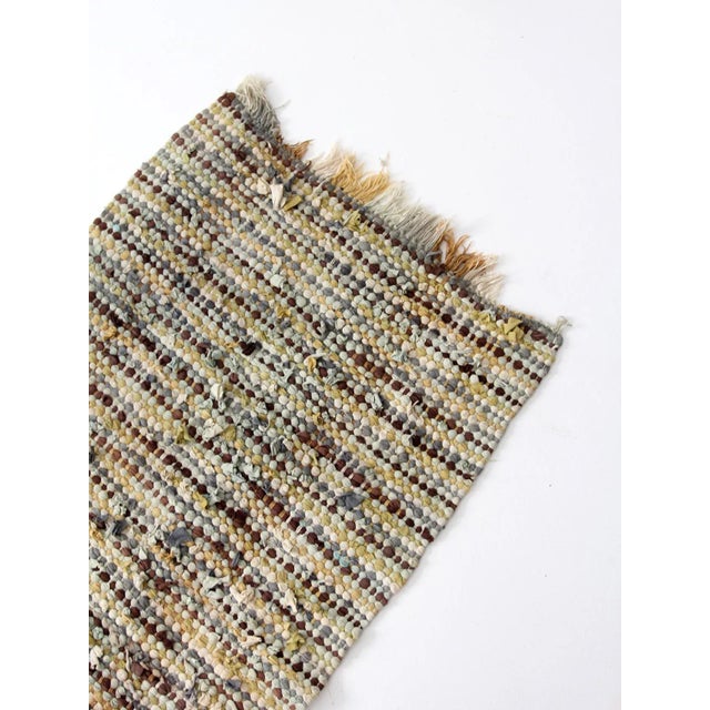 Textile Vintage Accent Rag Rug For Sale - Image 7 of 8
