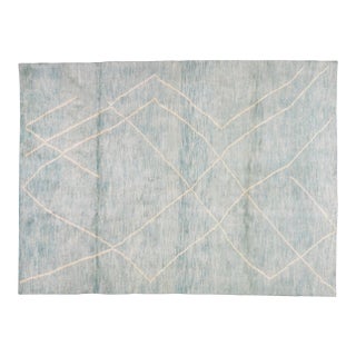 Moroccan Hand Knotted Modern Rug With Soft Texture,5'9"x7'10" For Sale