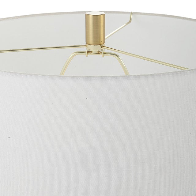 Black & Brass Thin Column Floor Lamp For Sale In Chicago - Image 6 of 6